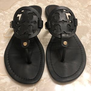 Black Tory Burch Miller Sandals